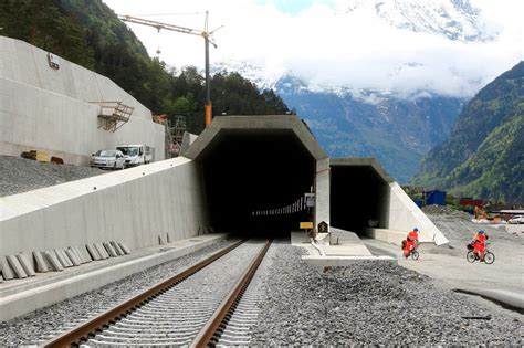 gotthard base tunnel in switzerland
